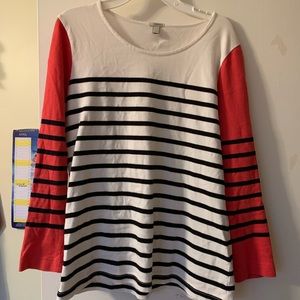 J.Crew striped crewneck